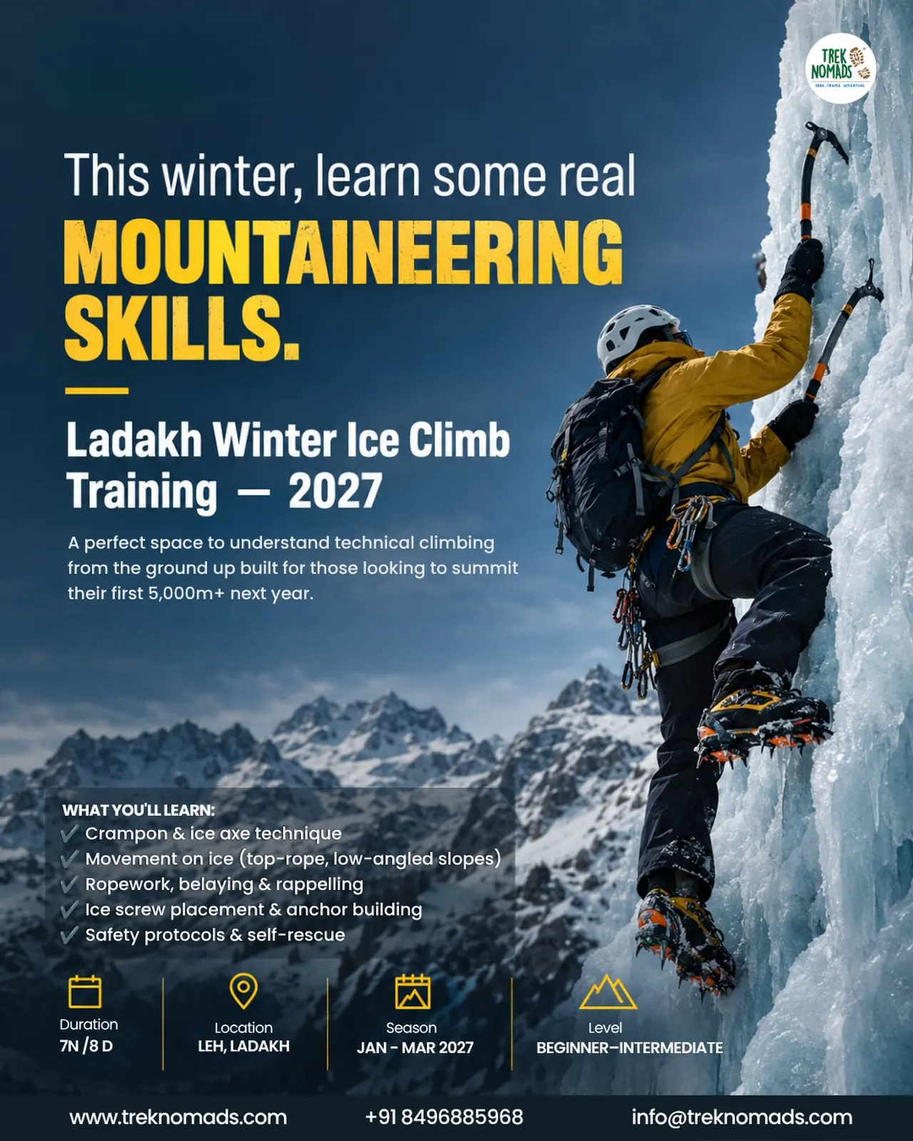 Ladakh Winter Ice Climb Training 2027